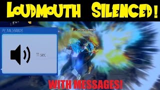 Loudmouth SILENCED W MESSAGES Burcol vs PJMILLER806  Xenoverse Online Fights [upl. by Cherise]