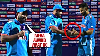 Mohammed Shamis heart winning gesture for Virat Kohli after winning Man of the Match award [upl. by Sachsse]