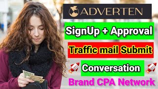 Adverten approval 2023  Adverten SignUp  Approved  Best Cpa Network  mail submit conversation [upl. by Attenna]