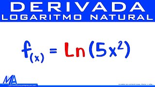 Derivada de Logaritmo Natural  Ejemplo 1 [upl. by Freiman]