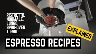 ESPRESSO RECIPES EXPLAINED [upl. by Aillimat]