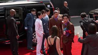 BTS Arrives At The GRAMMYs  2022 GRAMMYs [upl. by Ttirrem]