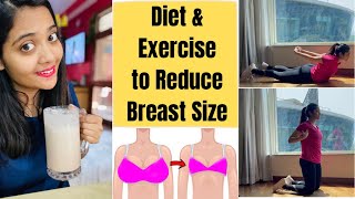 Diet amp Workout To Reduce Breast Size  Chest Workout at home  Somya Luhadia [upl. by Rennold528]