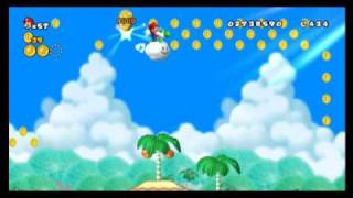 New Super Mario Bros Wii  Star Coin Location Guide  World 45  WikiGameGuides [upl. by Aicnerolf]