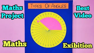 Mathematics Angle ProjectTypes of AnglesMath Working ModelAngle Clockmaths projectmaths model👍 [upl. by Adnohsar]