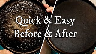 Quick And Easy Cast Iron Cookware Maintenance [upl. by Nonnahc]