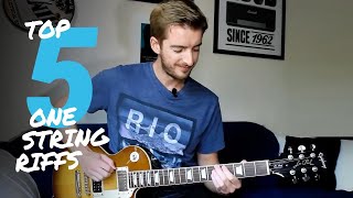 5 Easy Guitar Riffs on 1 STRING [upl. by Pegg]