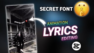 Aesthetic Lyrics Video Editing In CapCut App  Instagram Reel Lyrics Video Editing  CapCut Lyrics [upl. by Grekin]