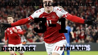 Denmark vs Finland 31 Highlights  EURO 2024 Qualifying [upl. by Ennagem]