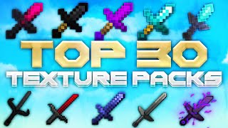 Top 30 Texturepacks For PvP amp Crystal PvP  120 [upl. by Neomah]