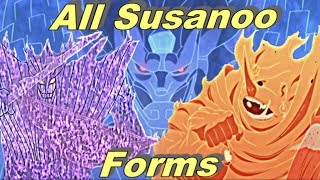 All Susanoo Forms  ItachiSasukeMadaraKakashiShisui amp Indra [upl. by Terpstra]