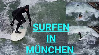 Surfen in München Eisbach Profis und Anfänger auf der Eisbachwelle Deutschland Vlog 189 [upl. by Domonic]