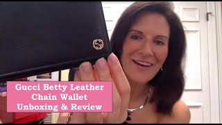 Gucci Betty Leather Chain Wallet Review [upl. by Lamahj122]