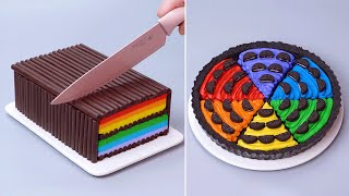 Amazing Rainbow Chocolate Cake Decorating Idea  Satisfying Cake and Dessert Compilation [upl. by Ysak]