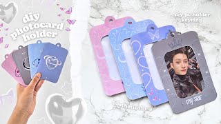 making DIY photocard holders ໒꒱ ‧₊˚ diy kpop pc holder keychain  deco 🐇🪻 aesthetic diy ˗ˏˋ ♡ ˎˊ˗ [upl. by Reniar839]