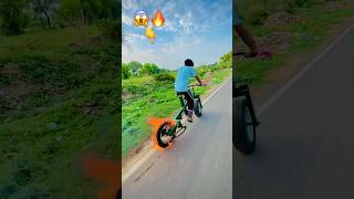 ase stunt krne ki koshis aap na kre bicycle fire fatbiker modifiedcycle [upl. by Notniw]