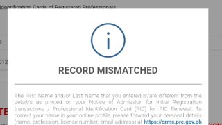 RECORD MISMATCH problem fix on PRC renewal  May Record mismatch sa PRC paanu ayusin [upl. by Aihcropal]