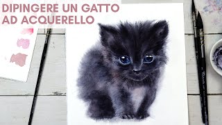 Tutorial Acquerello  Come creare leffetto di pelo morbido 🎨🐈 dipingere un gatto [upl. by Persons]