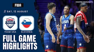 Team USA vs Slovenia Full Game Highlights  Aug 12  2023 FIBA World Cup [upl. by Kirima]