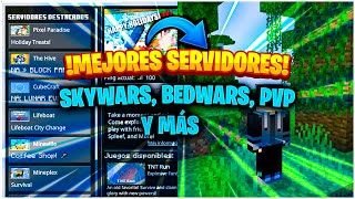 🍨 TOP MEJORES SERVIDORES PARA MINECRAFT BEDROCK Y JAVA 2023 Pvp Bedwars Eggwars y más [upl. by Ardnosal]