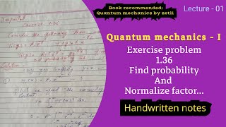 Exercise problem 136 Mastering Quantum Mechanics with zetli book A Beginners Guide [upl. by Averir]