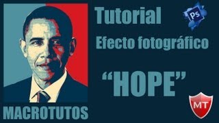 Tutorial Photoshop  Efecto de fotograía del cartel HOPE Obama by AntonioguitarxD [upl. by Ylloh]