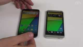 LG G2 vs HTC One  SmartphoneVergleich  IFA 2013  androidnextde [upl. by Divd57]