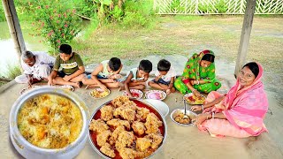 আজ বাড়িতে চিকেন বিরিয়ানি আর চিকেন চাপ বানিয়ে দুপুরে খাওয়া দাওয়া করলাম  chicken biriyani [upl. by Oirelav844]