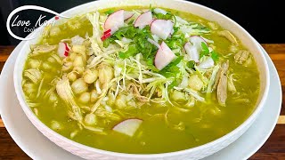 How to Make Green Chicken Pozole Verde de Pollo [upl. by Nylyahs]