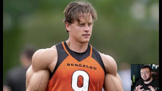 BENGALS FAN REACTS TO JOE BURROW REVEALING HE GAINED 1015 POUNDS OF MUSCLE THIS OFFSEASON [upl. by Ahsinauq134]