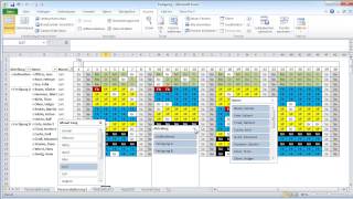 Personalplanung in Excel 2010 Teil 2 [upl. by Zacek]