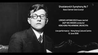 Bass Clarinet Solo  Shostakovich No 7  Lorenzo Antonio Iosco bass clarinet [upl. by Tsyhtema691]