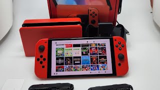 Consola Switch OLED Edición especial MARI0 red equipada con magia y memoria de 1TB llena de juegos [upl. by Llerruj895]