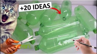 20 MANUALIDADES con BOTELLAS DE PLÁSTICO ♻️ IDEAS CON RECICLAJE ♻️ [upl. by Annawahs]