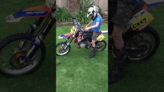 8 Year Old KTM 65 Clutch 1st ride [upl. by Stortz]