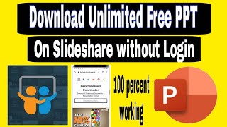 How to download ppt from slideshare  How to download ppt from slideshare without login [upl. by Vachil962]