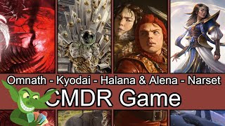 Newish Commanders Omnath 5c vs Kyodai vs Halana amp Alena vs Narset EDH  CMDR game play [upl. by Morie]