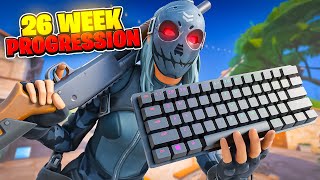 6 WEEK Fortnite Keyboard and Mouse Progression Insane [upl. by Amabil]