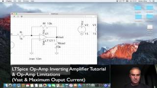 LTSpice on Mac OS X Tutorial OpAmp Amplifier Circuit Tutorial amp DC OpAmp Limitations [upl. by Everard916]