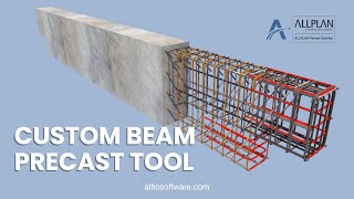 Custom Beam Precast PythonParts in Allplan  Developed by ALLTO [upl. by Balkin]