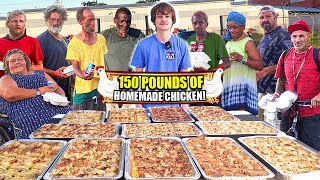 Cooking 150 Pounds Of Chicken For The Homeless [upl. by Olen]