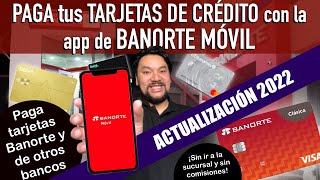 Paga Tarjetas de crédito de otros bancos desde la aplicación de Banorte Móvil  TUTORIAL 2022 [upl. by Cohbert]