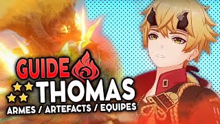 THOMAS EXCELLENT support bouclier F2P   Artéfacts Teams amp Armes  Genshin Impact [upl. by Aruabea789]