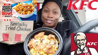 HERES MY TASTE TEST AND REVIEW ON KFC NEW SMASHD POTATO BOWL [upl. by Cappella]