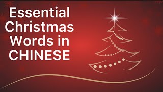 learn CHINESE CHRISTMAS VOCABULARY quick Chinese 学中文 圣诞节 汉字 [upl. by Bannon]