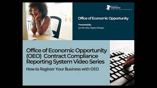 Doing Business with City Government How to Register with the OEO Registry [upl. by Grinnell]