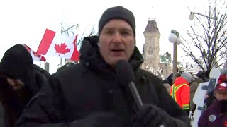 Ground coverage of protests in Ottawa  Police move in on Freedom Convoy [upl. by Sulamith741]