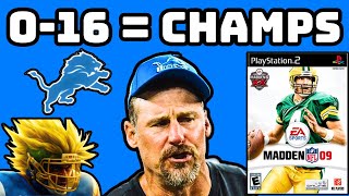 Can I Win The Super Bowl With The 016 Lions Without Changing The Roster In Madden 09 [upl. by Croft643]