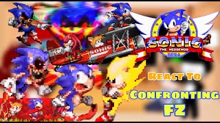 SonicEXE  Fnf React To Confronting Yourself Final Zone Sonic Good amp Bad Ending [upl. by Barren]