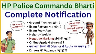 HP Police Constable Full Notification 2024 by HPPSC  Complete Information in one video [upl. by Chipman800]